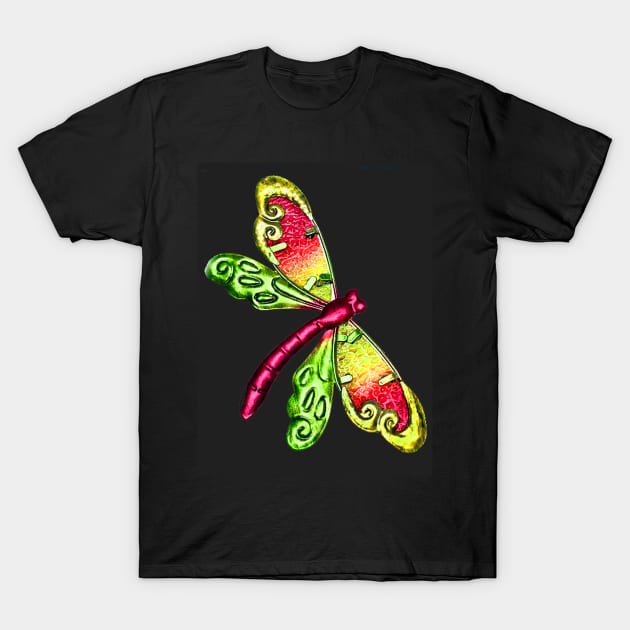 Colorful Dragonfly T-Shirt by CarloVaro